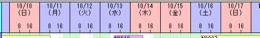 チャート休日設定のプリセット値