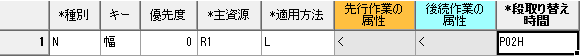 数値仕様による段取り替え